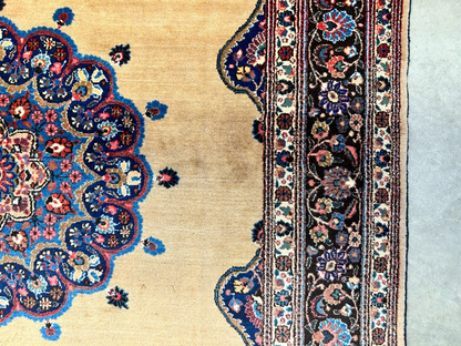 6'11"x10'3" Antique Hand-Knotted Wool Oriental Mood Rug - Area Carpet