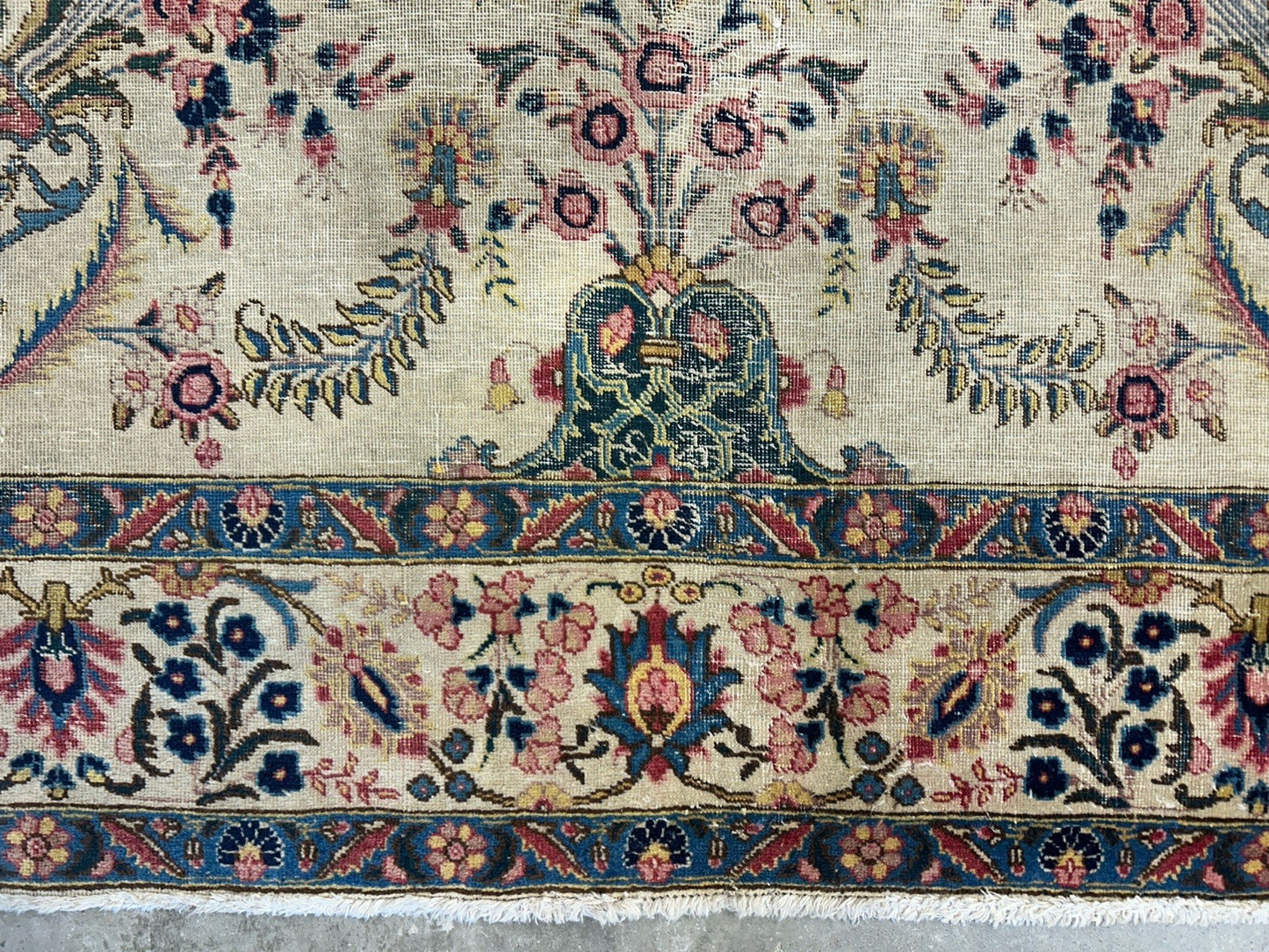 7’8”x10’8” Antique Hand-Knotted 100% Wool Pile Tabrize Area Rug - Carpet