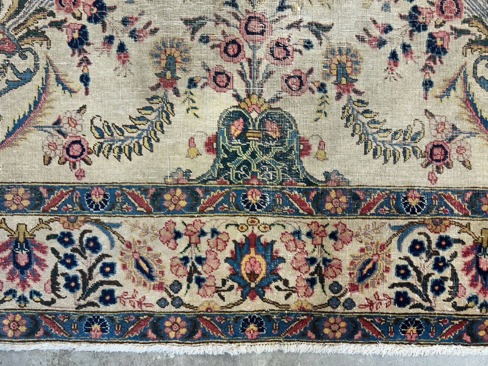 7’8”x10’8” Antique Hand-Knotted 100% Wool Pile Tabrize Area Rug - Carpet