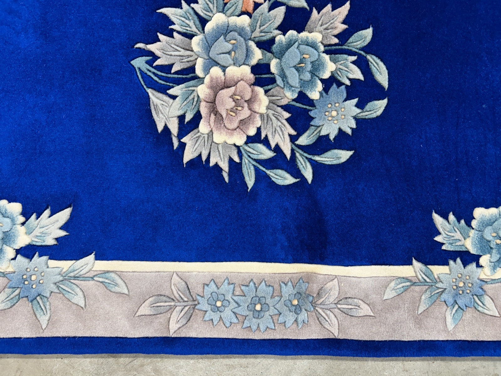 3'x5' Hand-Knotted 100% Wool Pile Art-Deco Area Rug - Carpet