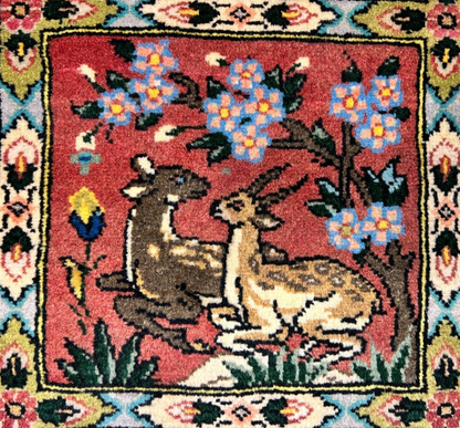 3'5"x5'2" Hand-Knotted 100% Lamb Wool Bakhtiarie Carpet - Area Rug