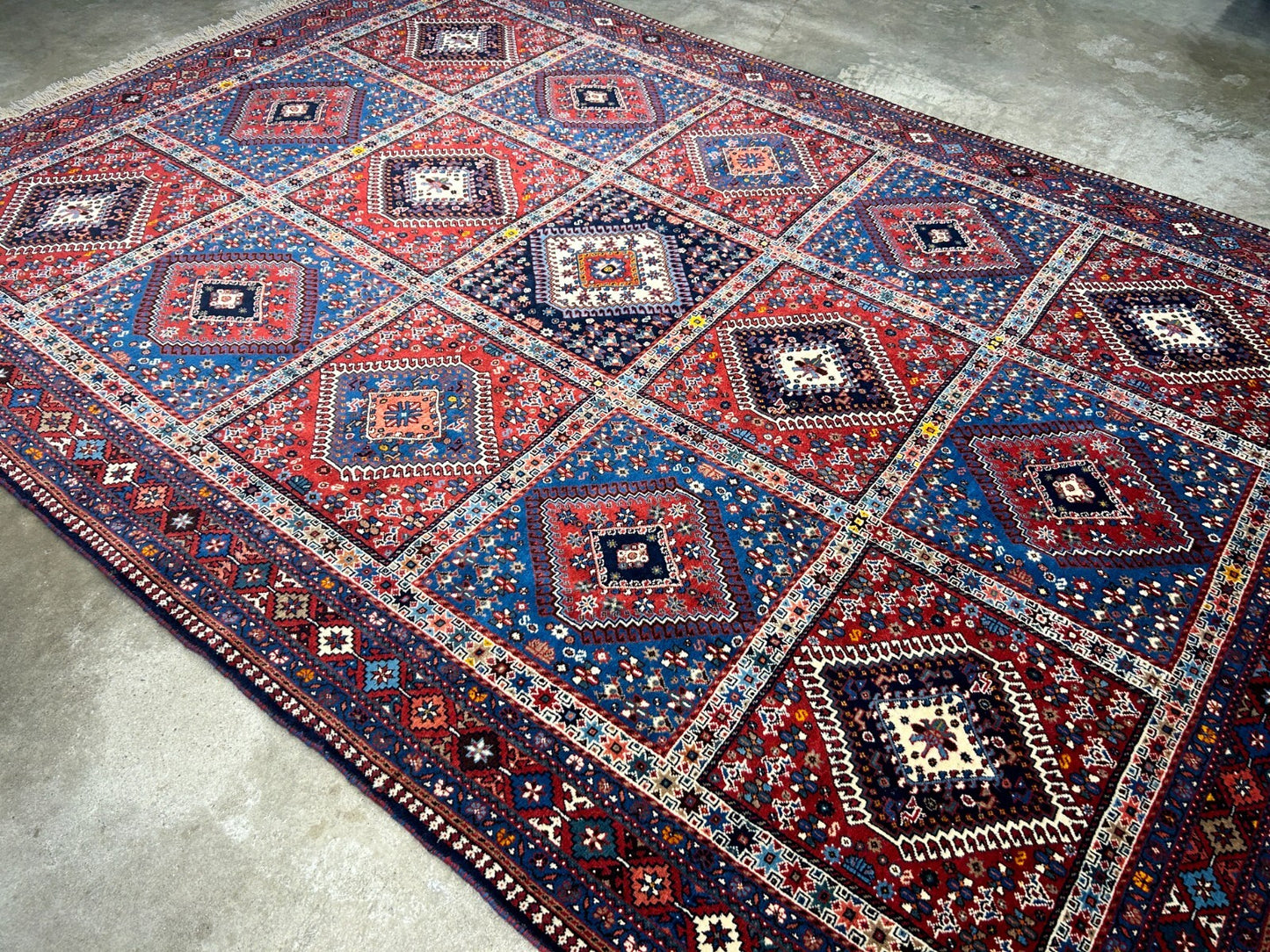 7'x9'7" Hand-Knotted 100% Wool Pile Yalame Carpet - Area Rug