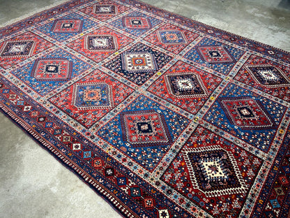 7'x9'7" Hand-Knotted 100% Wool Pile Yalame Carpet - Area Rug