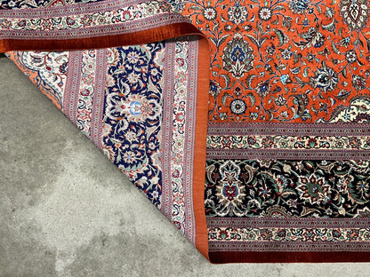 9'10"x13'11" Exquisite Signed Hand-Knotted 100% Silk Qume Rug