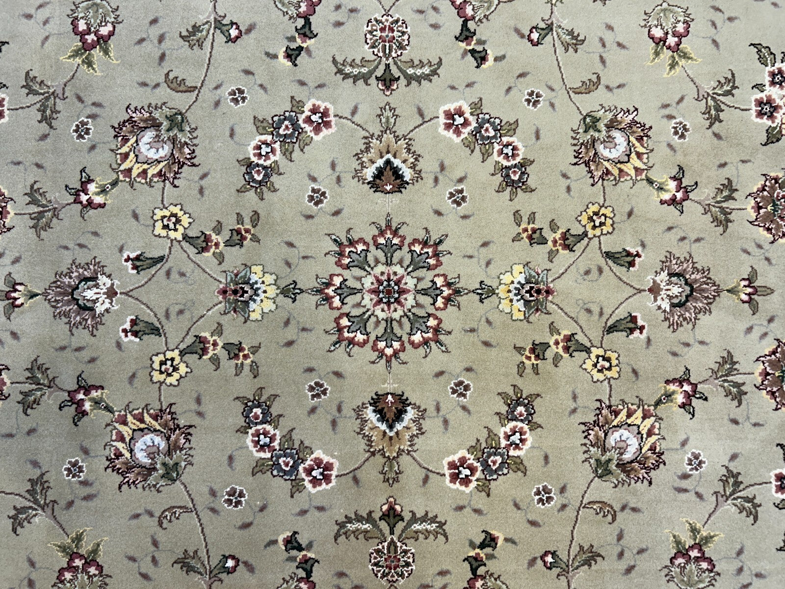 9'x12' Hand-Knotted Wool & Silk Pile Sinopersian Carpet - Area Rug