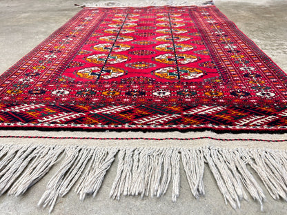 2'8"x3'10" Hand-Knotted 100% Wool Pile Bokhara Rug