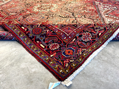 9'x11'9" Hand-Knotted 100% Wool Pile Herize Rug