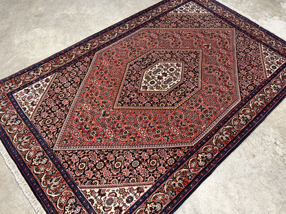3'7"x5'8" Hand-Knotted 100% Wool Pile Persiane Bijare Rug