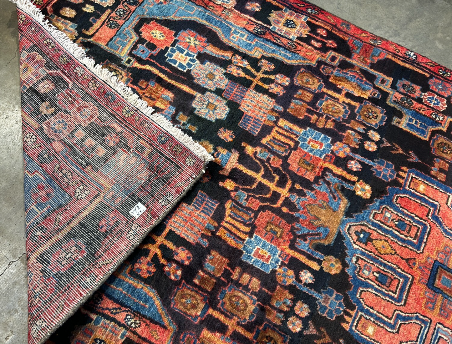 4'8" x 10'0" Hand-Knotted 100% Wool Pile Nahavande Area Rug - Carpet