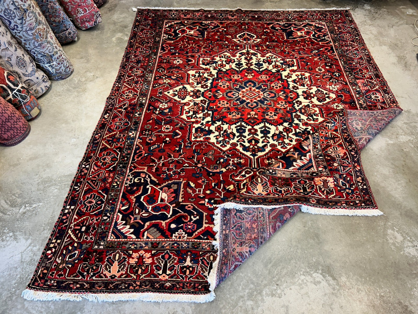 10'2"x13'1" Hand-Knotted 100% Wool Pile Bakhtiarie Rug