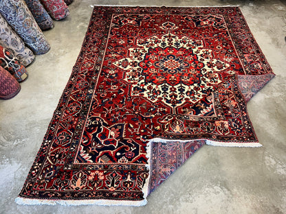 10'2"x13'1" Hand-Knotted 100% Wool Pile Bakhtiarie Rug