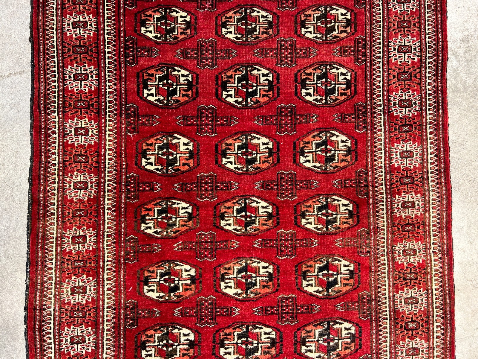 3'x4'2" Hand-Knotted 100% Wool Pile Turkaman Bokhara Rug