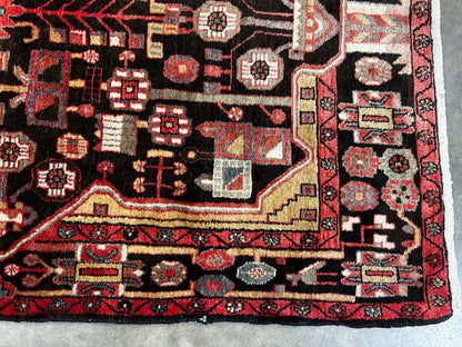 4'9" x 10'8" Hand-Knotted 100% Wool Pile Nahavande Area Rug - Carpet