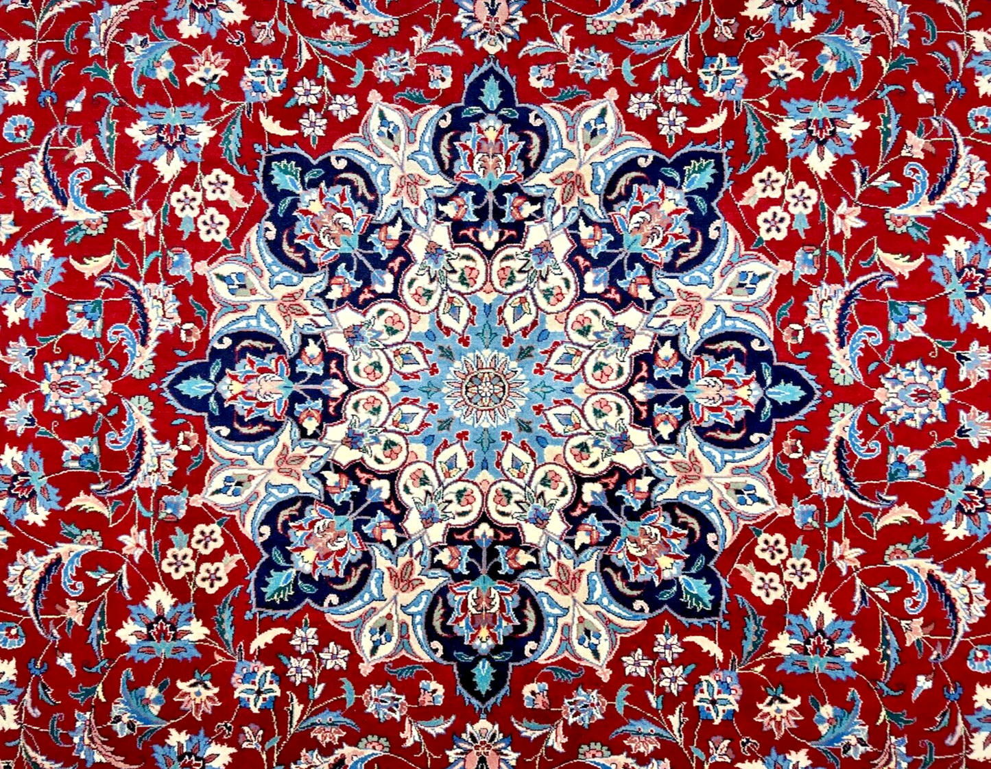 9'1" x 11'11" Very Fine Hand-Knotted 100% Wool Carpet - Tabrize Design Area Rug