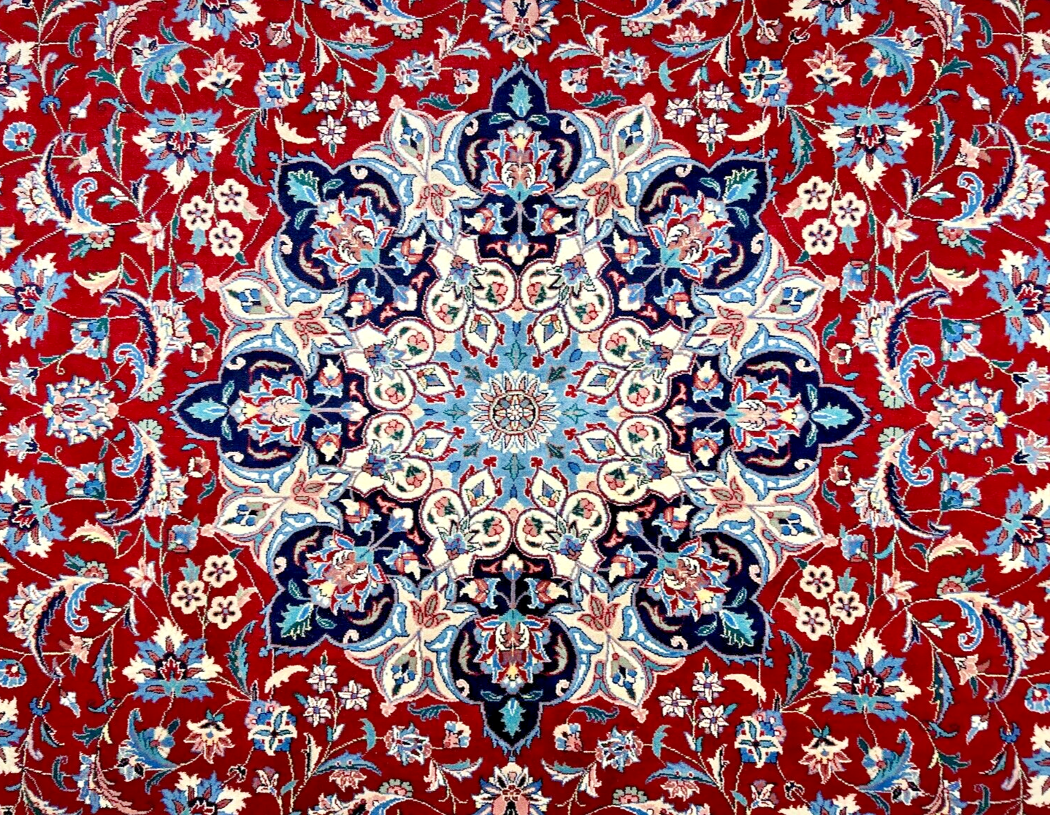 9'1" x 11'11" Very Fine Hand-Knotted 100% Wool Carpet - Tabrize Design Area Rug