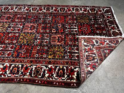 5'4" x 10'4"  Hand-Knotted 100% Wool Pile Bakhtiarie Area Rug