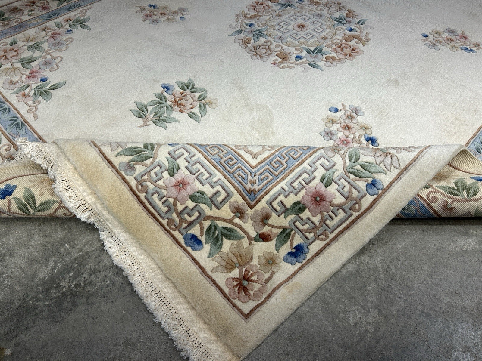 7’10”x10’1” Hand-Knotted 100% Wool Pile Oriental Area Rug - Carpet