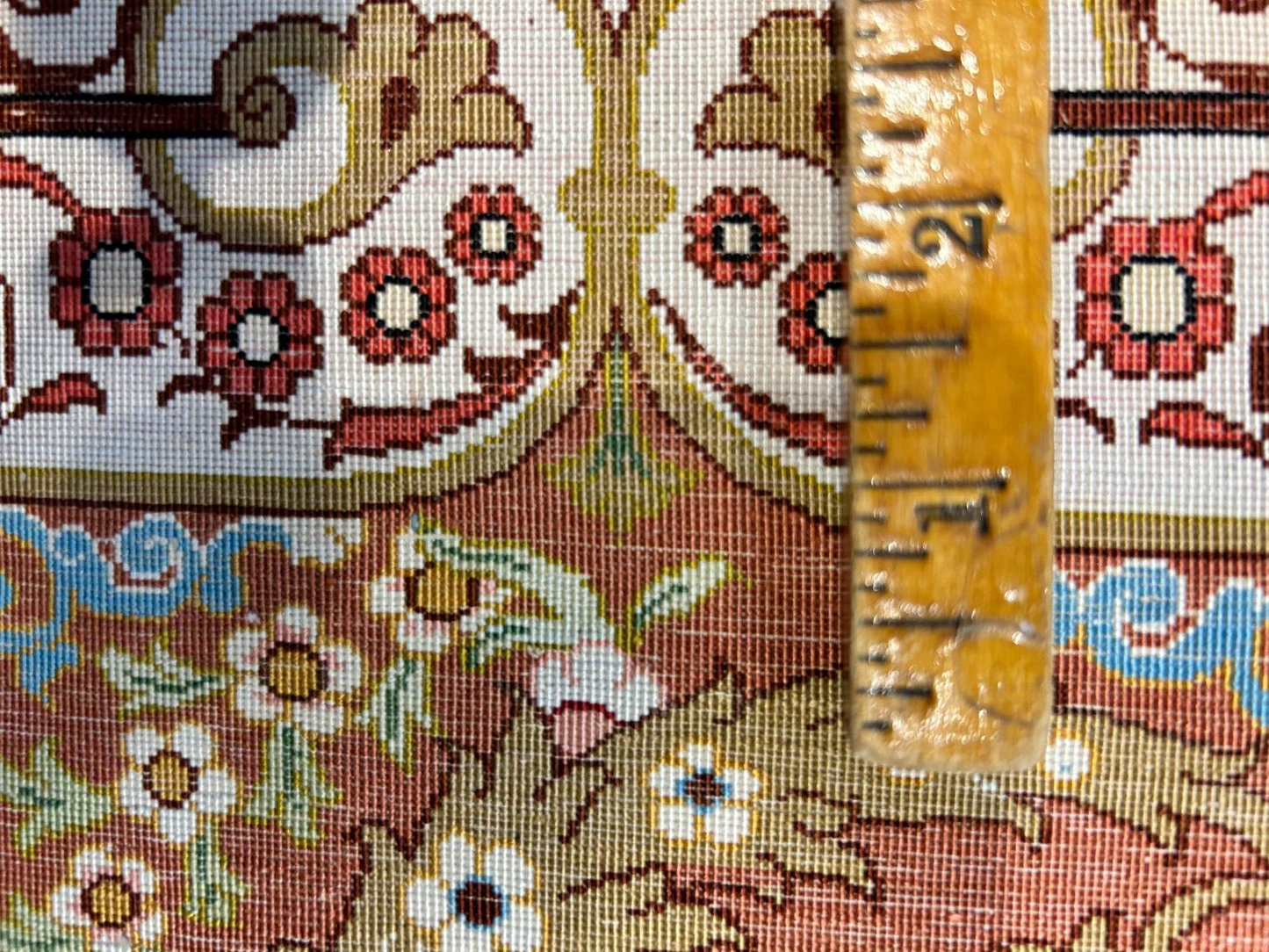 6'6"x9'6" Exquisite Extra-Fine Hand-Knotted 100% Silk Qume Carpet - Area Rug