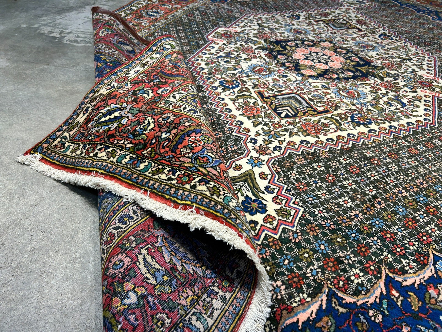 6'7"x9'9" Hand-Knotted 100% Wool Pile Bakhtiarie Carpet - Area Rug
