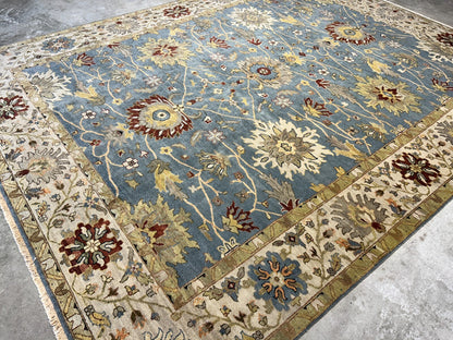 9'x12' Hand-Knotted 100% Wool Pile Mahal Design Carpet - Area Rug