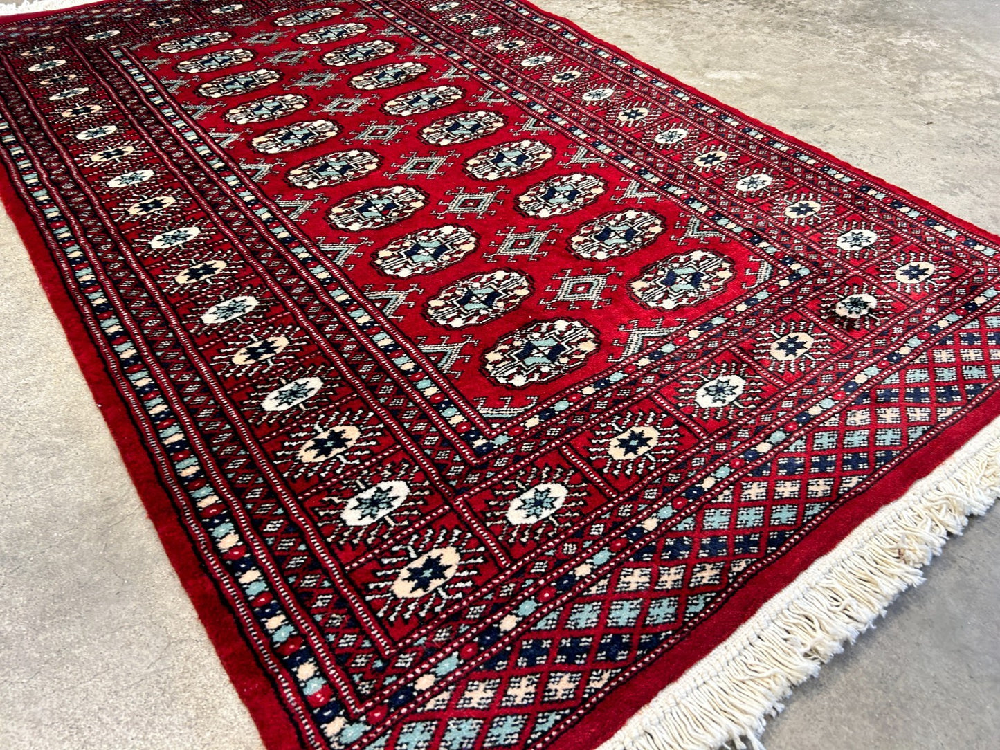 3'x5' Hand-Knotted 100% Wool Pile Bokhara Rug