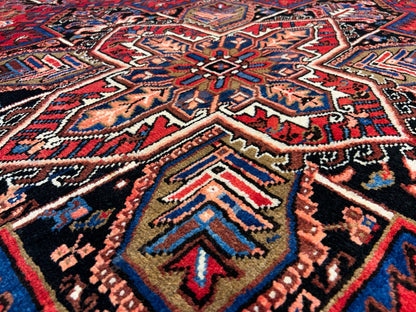 8'2"x11'1" Hand-Knotted 100% Wool Pile Herize Rug