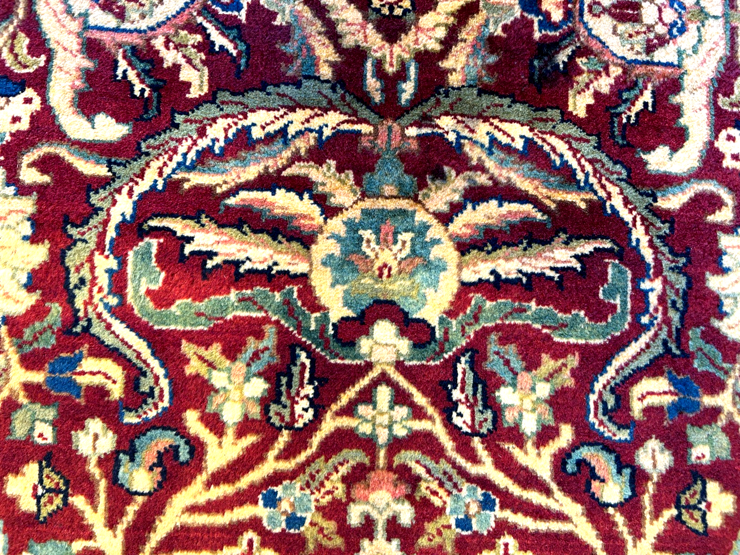 9'1"x12'3" Very Fine Hand-Knotted 100% Fine Wool Pile IndoTabriz Rug