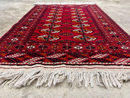 2'8"x3'10" Hand-Knotted 100% Wool Pile Bokhara Rug