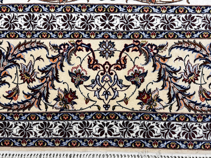 8'6"x12' Extra Fine Hand-Knotted Wool & Silk Isfahane Rug
