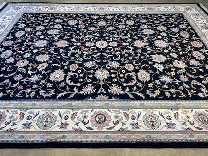 9'x12' Hand-Knotted 100% Lamb Wool Pile Oriental Rug