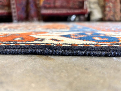 3'7"x5'6" Hand-Knotted 100% Wool Pile Shiraze Prayer Rug - Carpet