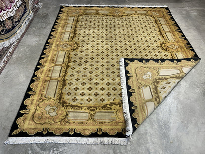 8’2”x10’1” Hand-Knotted 100% Wool Pile Oriental Area Rug - Carpet