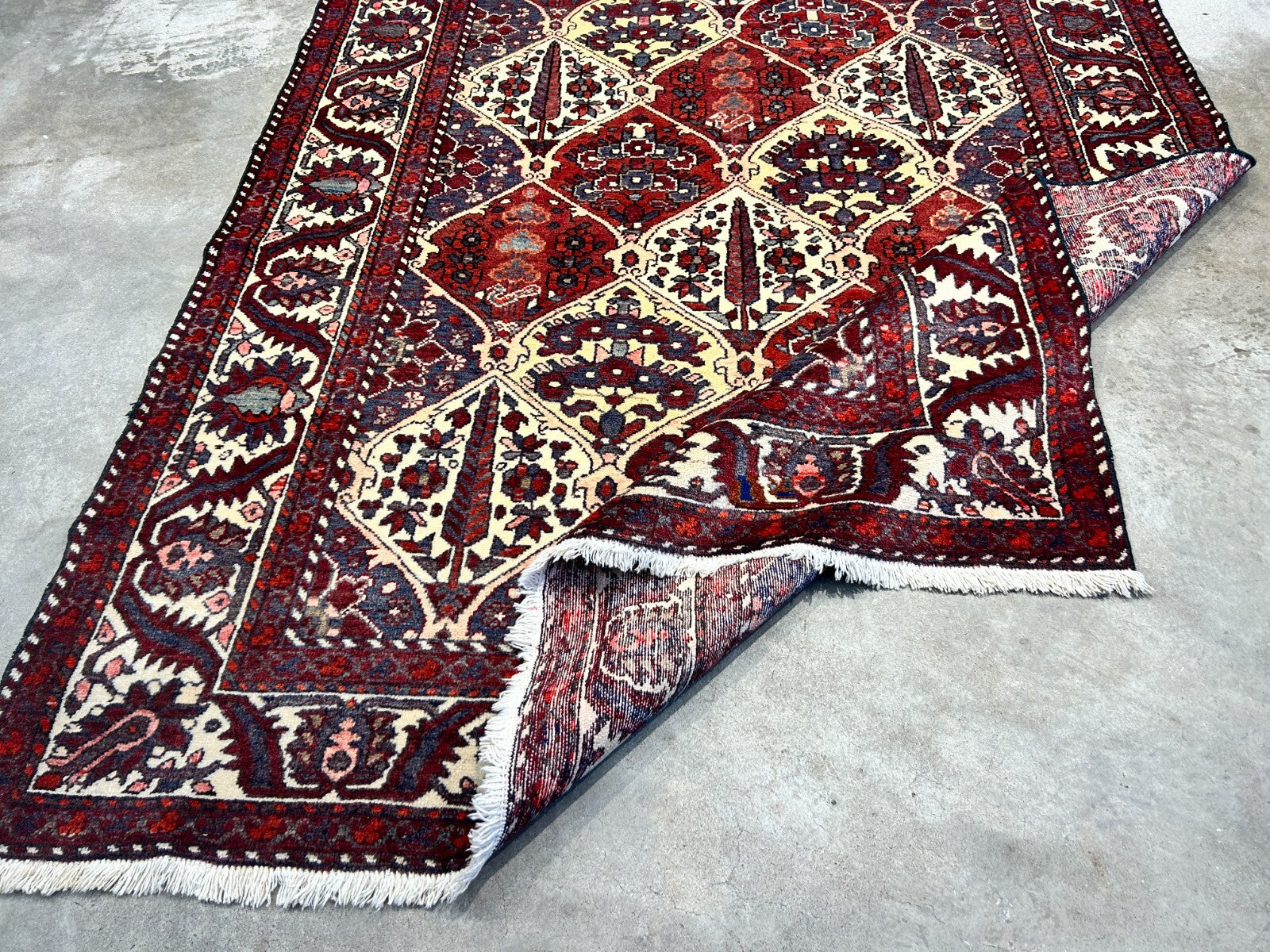 5'3"x9'6" Hand-Knotted 100% Wool Pile Bakhtiarie Carpet - Area Rug