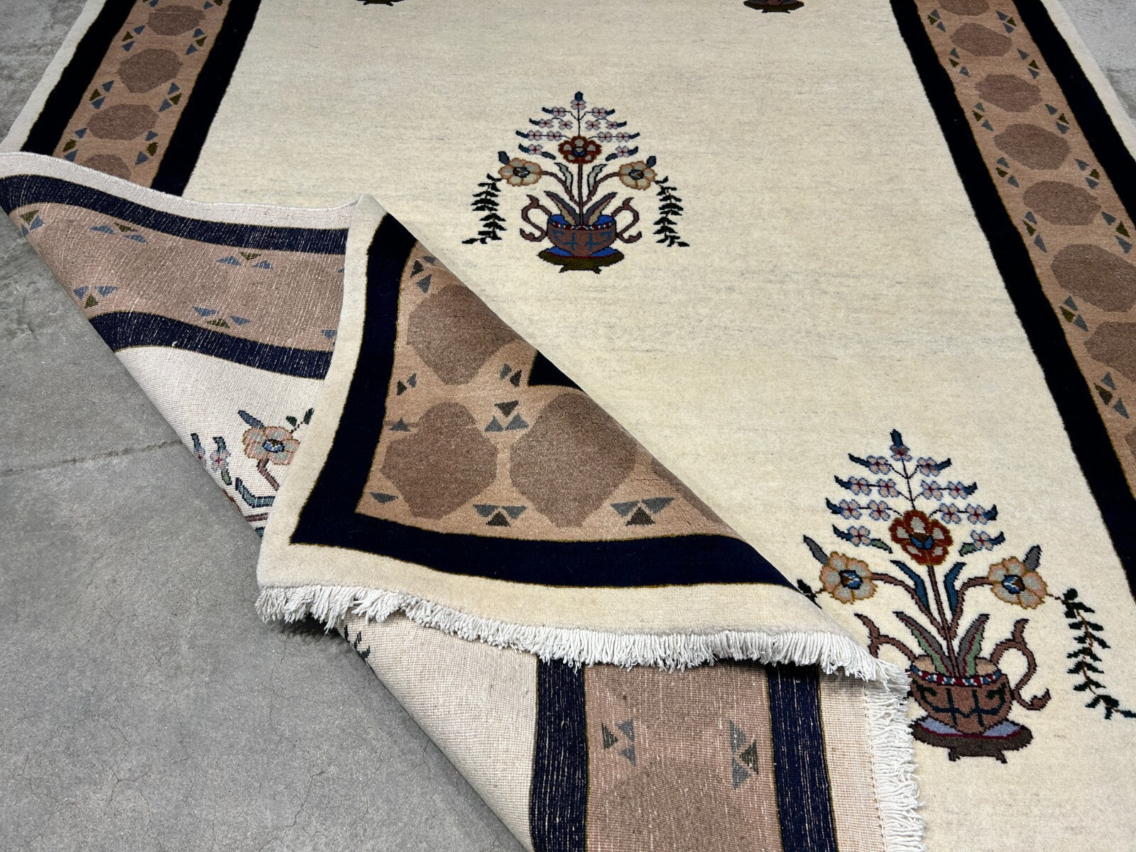 6'4"x9'5" Hand-Knotted 100% Wool Carpet - Gabeh Area Rug