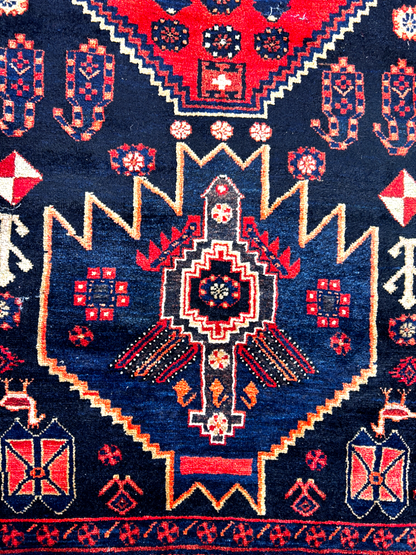 4'7" x 9'5" Hand-Knotted 100% Wool Carpet - Bidjare Area Rug