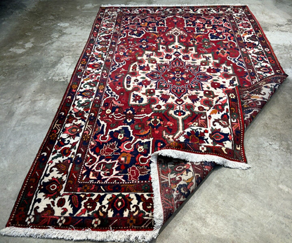 6'8"x9'9" Hand-Knotted 100% Wool Pile Bakhtiarie Carpet - Area Rug