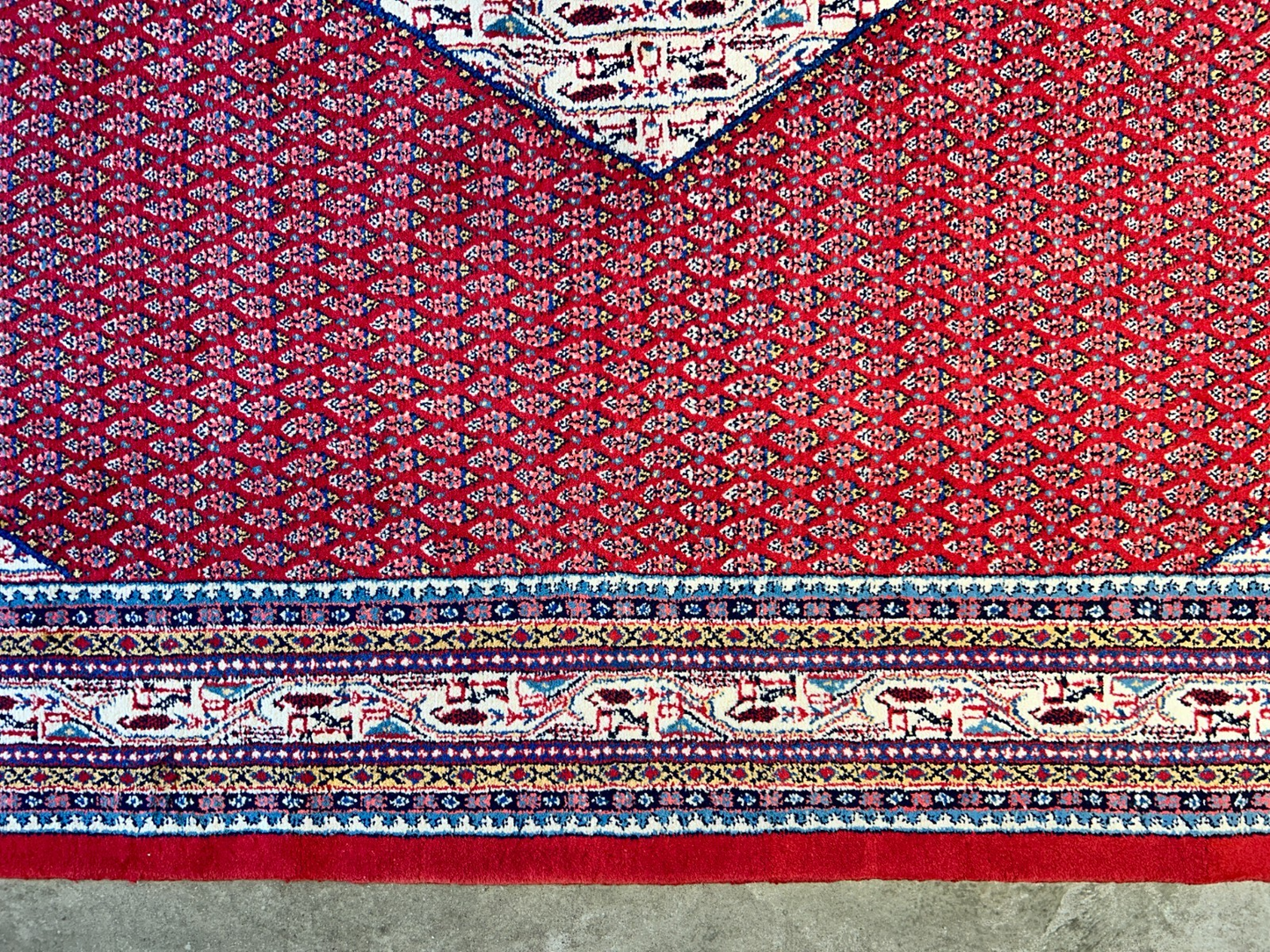 8'5"x12'1" Hand-Knotted 100% Wool Pile Hamadane Rug