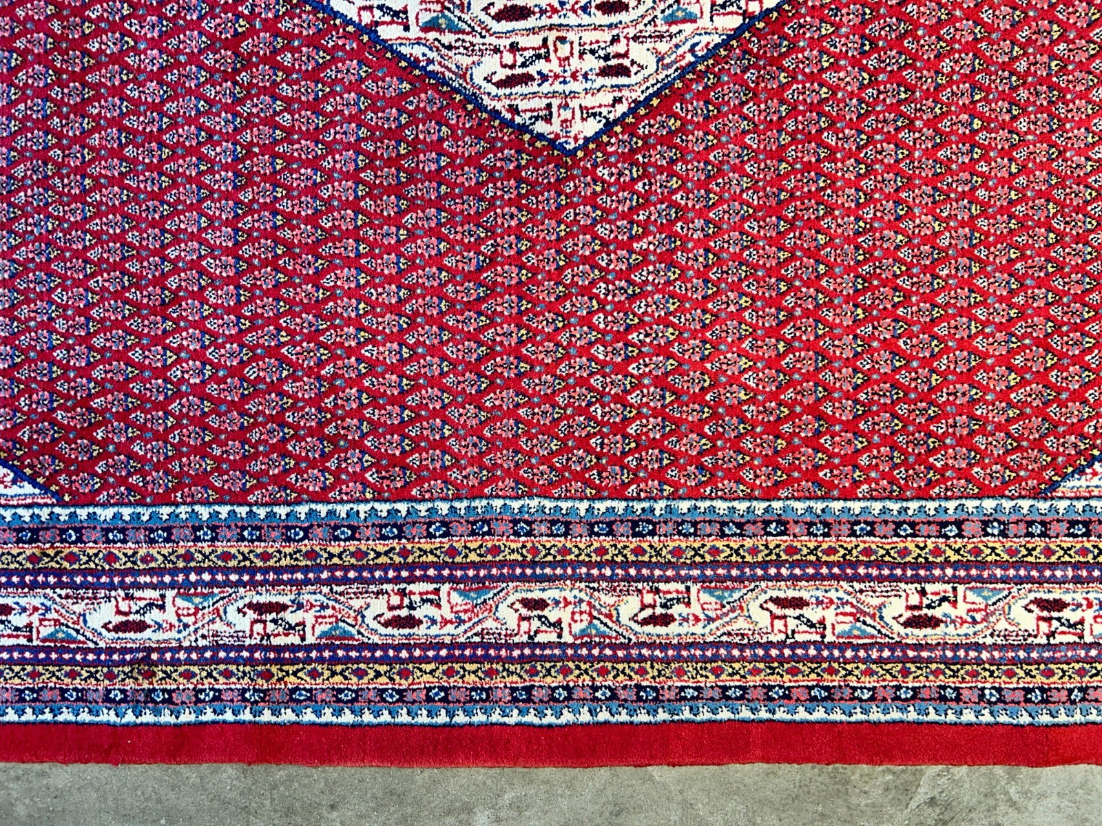 8'5"x12'1" Hand-Knotted 100% Wool Pile Hamadane Rug