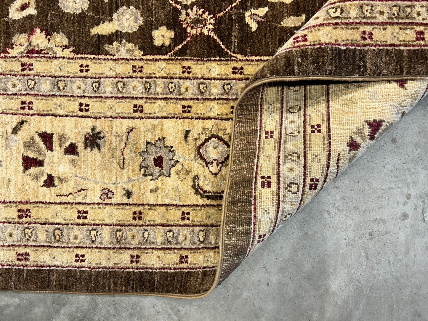 9'3"x12' Hand-Knotted 100% Wool Pile Agra Design Carpet - Area Rug