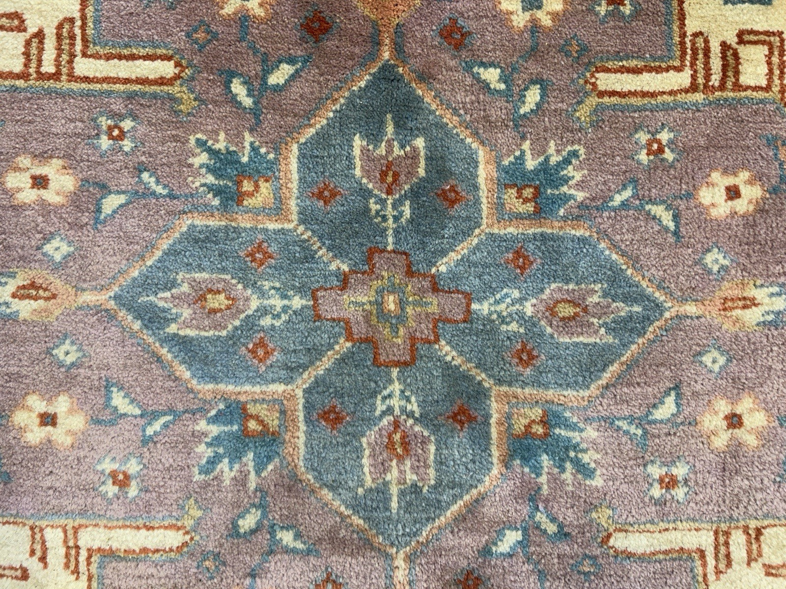 7’10”x9’6” Hand-Knotted 100% Wool Pile Oriental Area Rug - Carpet