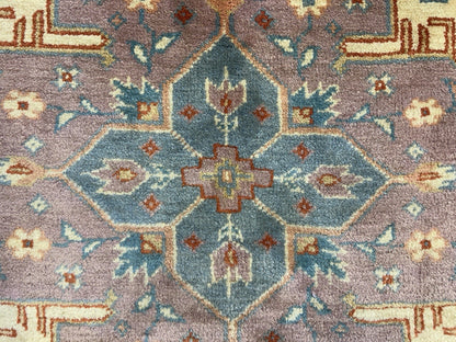 7’10”x9’6” Hand-Knotted 100% Wool Pile Oriental Area Rug - Carpet
