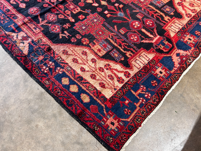 5'1" x 10'2'' Hand-Knotted 100% Lamb Wool Carpet - Nahavande Area Rug