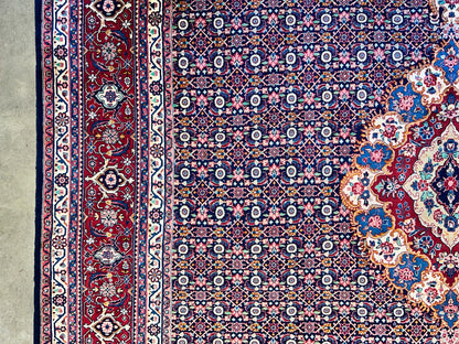 8'11"x11'8" Hand-Knotted 100% Wool Pile Bidjar Rug