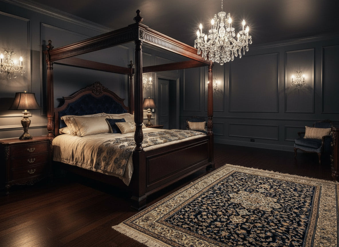 Collector Item - Very Fine 4'2"x6'3" Antique Hand-Knotted 100% Wool Naine Rug