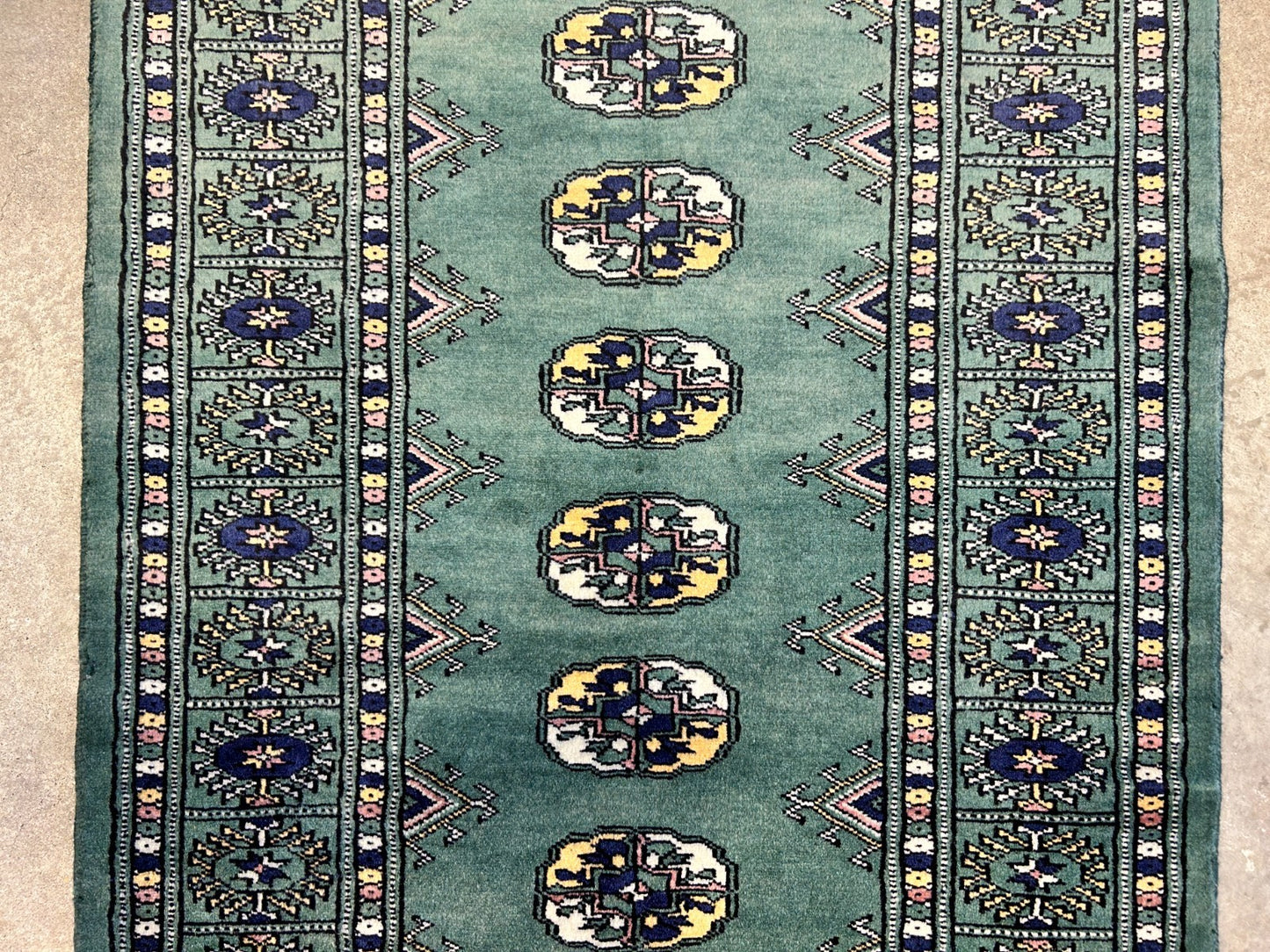 2'8"x4'1" Hand-Knotted 100% Wool Pile Bokhara Rug