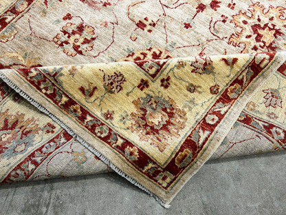 5'8"x8'2" Hand-Knotted 100% Wool Pile Agra Carpet - Area Rug