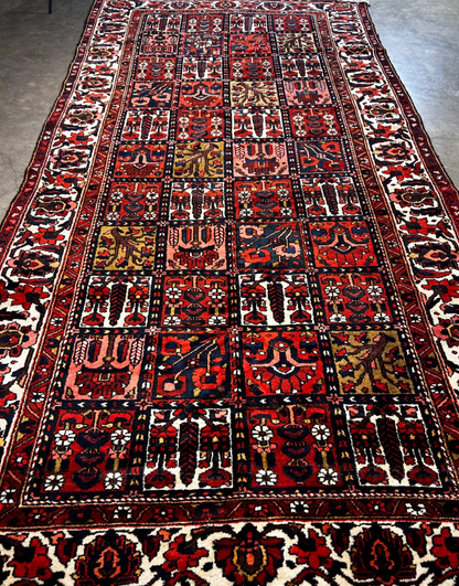 5'4" x 10'4"  Hand-Knotted 100% Wool Pile Bakhtiarie Area Rug