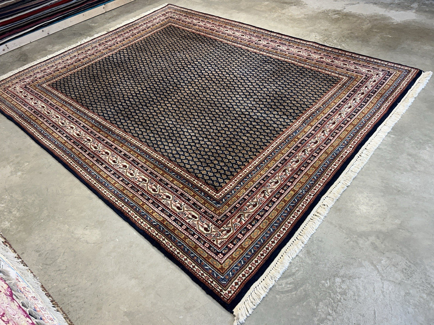 7’11”x10’ Vintage Hand-Knotted 100% Wool Pile Oriental Area Rug - Carpet