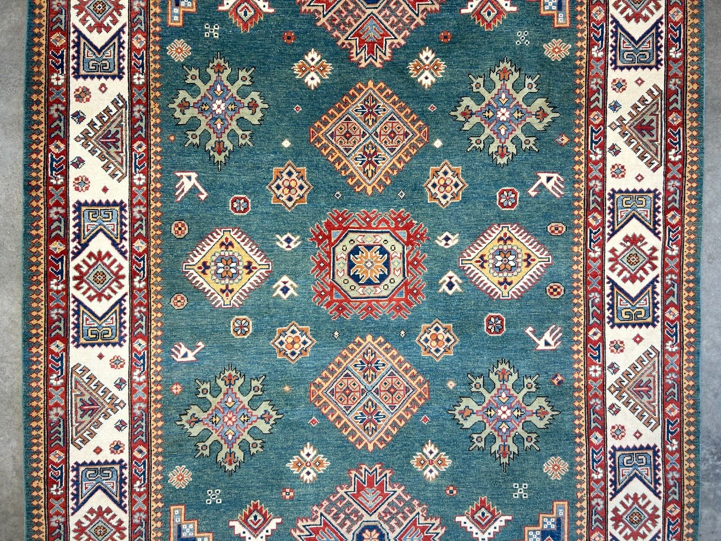 7'x10' Hand-Knotted 100% Wool Carpet - Fine Kazak Area Rug