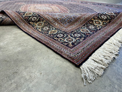 6'8"x9'8" Fine Hand-Knotted Wool & Silk Oriental Tabrize Rug - Area Carpet